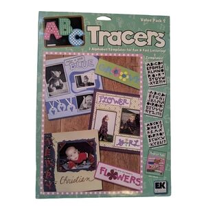 EK Success ABC Template Tracing Kit Plus Shapes For Scrapbooking Paper Crafts